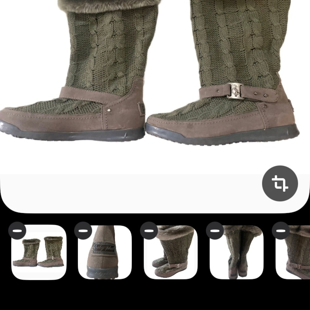 Sexy Baby Phat Cable Knit Faux Fur Winter Boots 9M